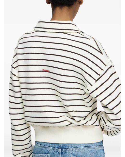 J.W. Anderson White Striped Polo Shirt