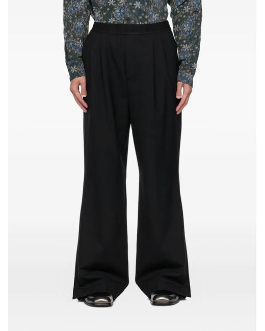 Soulland Black Elasticated-Waistband Trousers