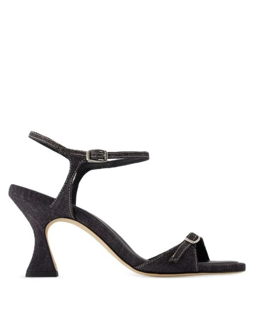 CAREL PARIS Black Slingback-Sandalen mit Jeans-Absatz 70mm