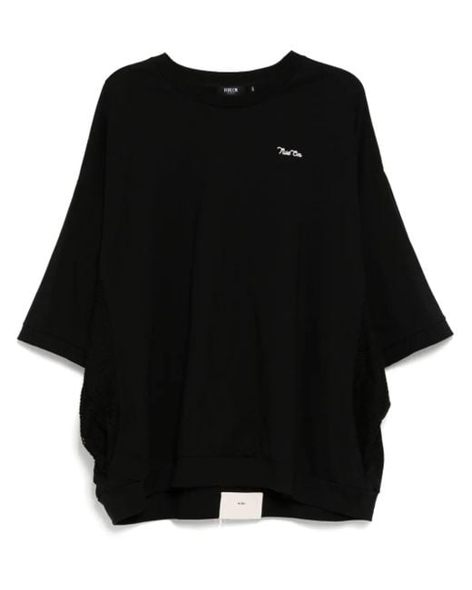 FIVE CM Black Logo-Embroidered T-Shirt for men