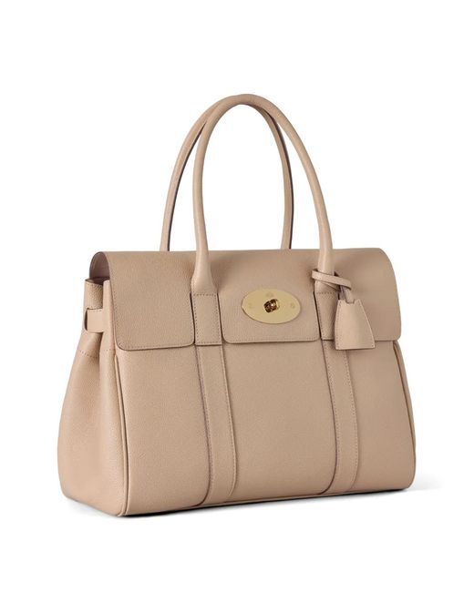 Mulberry Natural Small Bayswater Leather Tote Bag