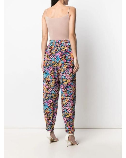 Stella McCartney Blue Christelle Floral-Print Tapered Trousers