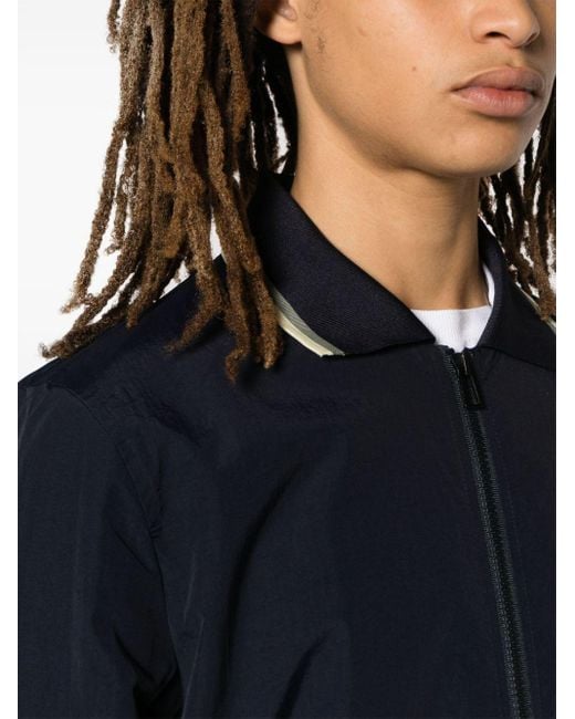 PS by Paul Smith Blue Stripe-trim Jacket for men