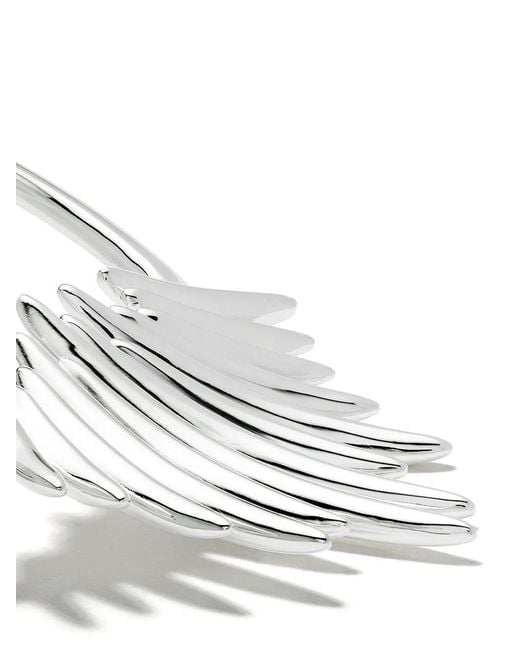 Shaun Leane White Quill Hoop Earrings