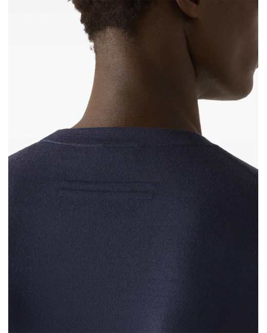 Zegna Blue Wool T-Shirt for men