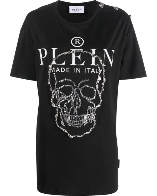 Philipp Plein Black Logo-Print Short-Sleeve T-Shirt