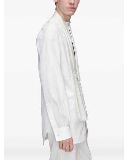 Maison Margiela White Scarf Shirt for men