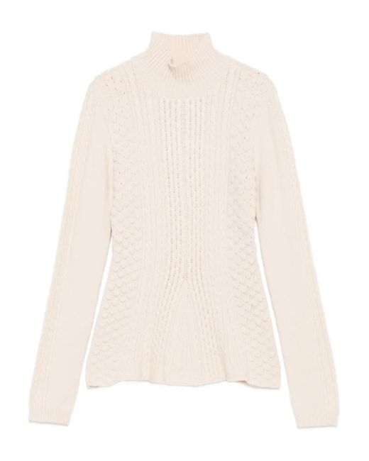 Maglione A Collo Alto di Twinset in White