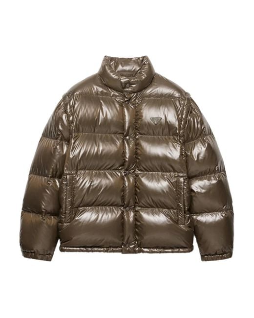Prada Kort Donsjack in het Brown voor heren