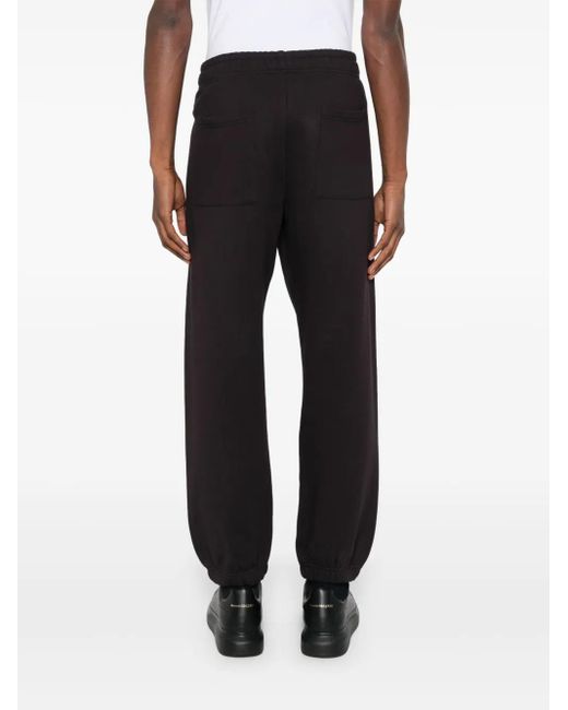 Versace Jeans Couture Black Logo-Plaque Track Pants for men