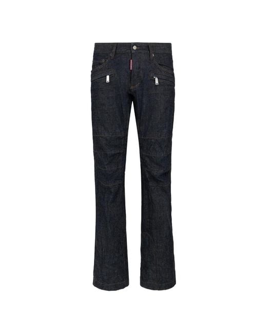 DSquared² Blue Zip-Up Jeans for men