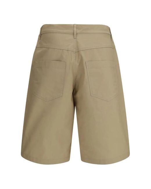 Moschino Natural Logo-Patch Shorts for men