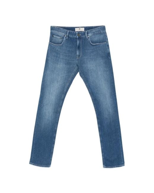 PT Torino Blue Belt-Loop Pocket Jeans for men