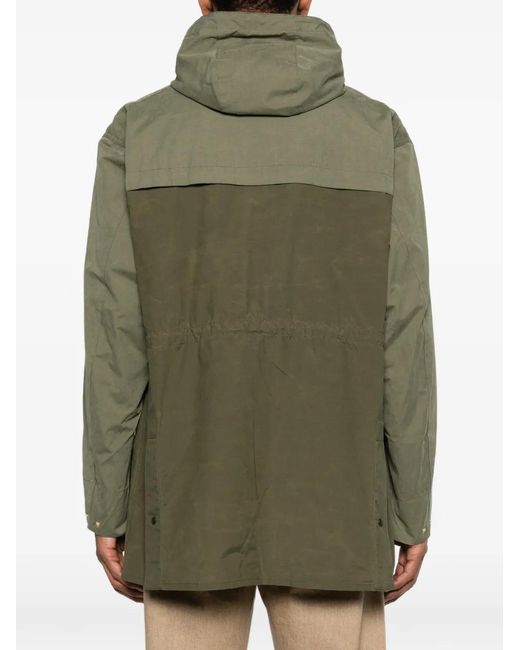 Barbour Green Logo-Embroidered Coat for men