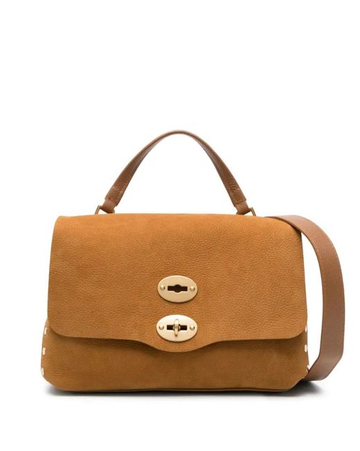 Zanellato Brown Small Postina Shoulder Bag