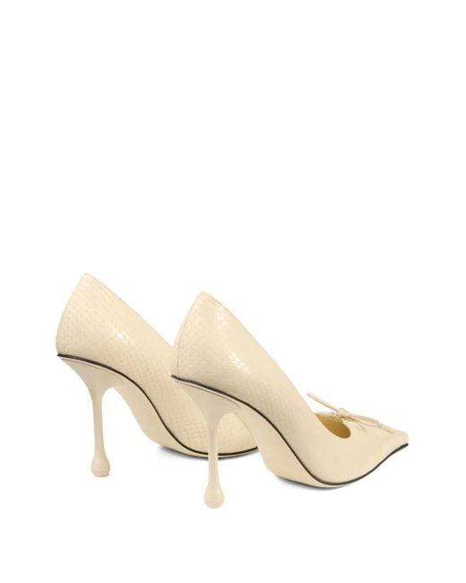 Jimmy Choo Natural 85Mm Scarlett Lace-Up Pointed-Toe Pumps
