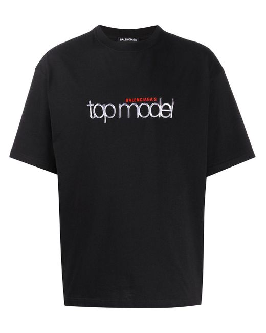 T-shirt Topmodel Balenciaga pour homme en coloris Black