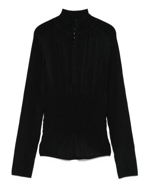 Maglione A Collo Alto di Mugler in Black da Uomo
