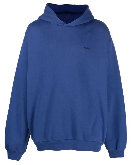 Marni Blue Logo-Print Hoodie for men