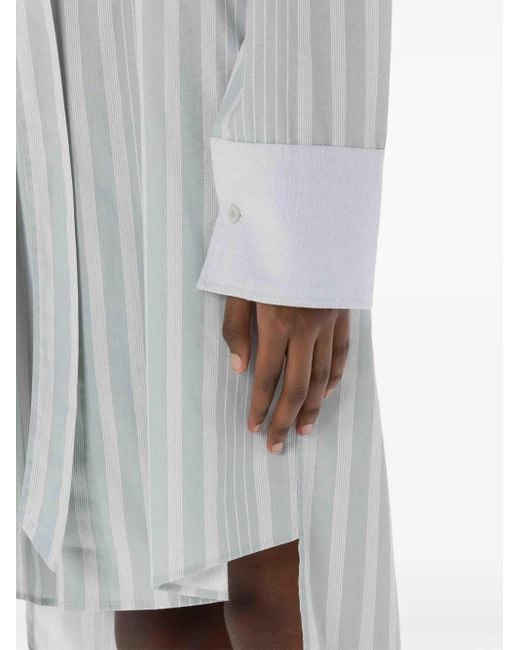 J.W. Anderson Gray Belted Tuxedo Shirtdress