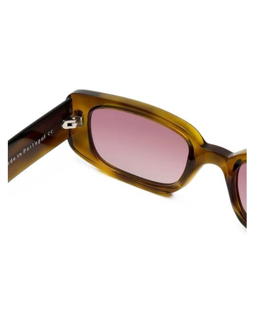 Our Legacy Brown Samhain Rectangle-Frame Sunglasses