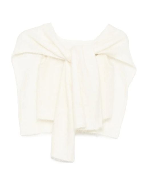 Monse White Cami Scarf Top