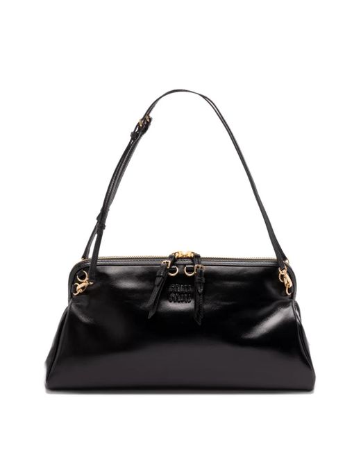 Miu Miu Black Leather Shoulder Bag
