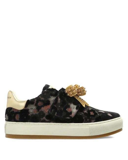 Kurt Geiger Black Laney Bow Detail Sneakers