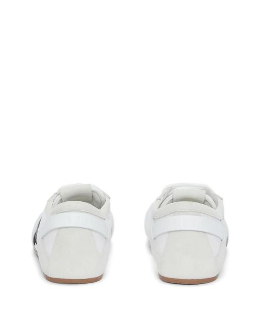 MSGM White Logo Low-Top Sneakers for men