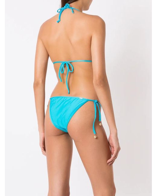 Amir Slama Blue Halterneck Triangle Bikini