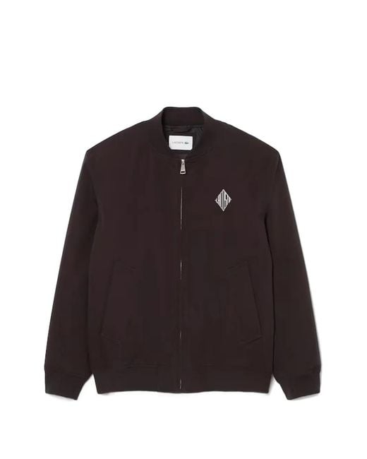 Lacoste Bomberjacke Mit Logo-Patch in Brown für Herren