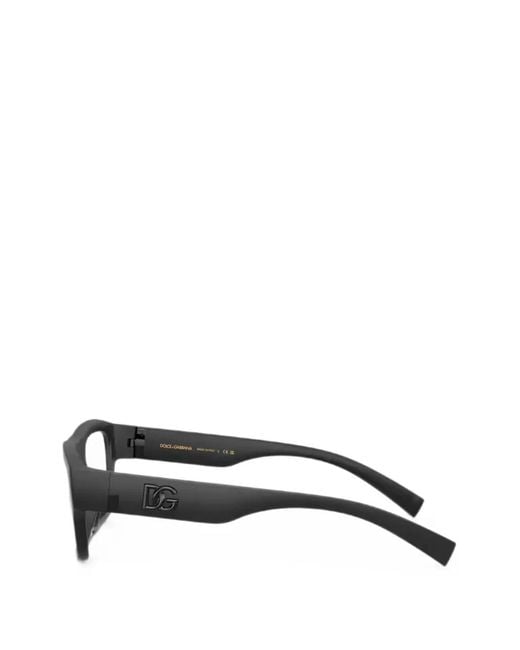 Dolce & Gabbana Black Rectangle-Frame Glasses