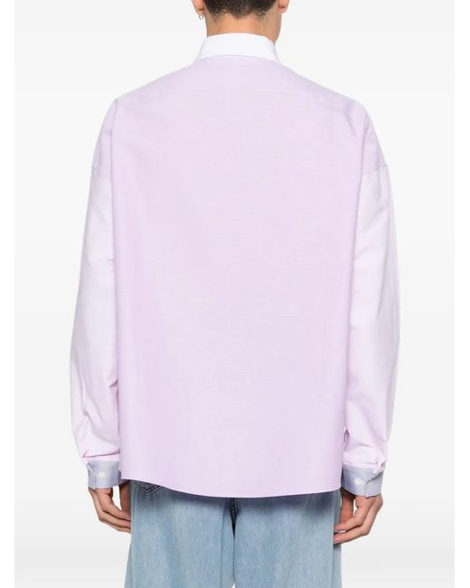 Marni Purple Colour-Block Pocket Shirt for men