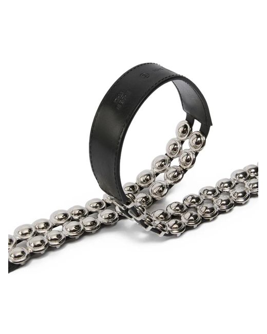 Pinko White 3-Cm Belt With Studs
