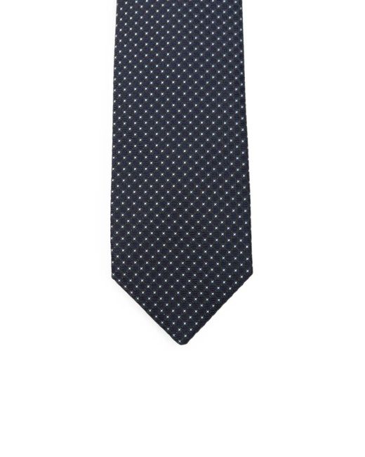 Barba Napoli Blue Micro-Pattern Silk Tie for men