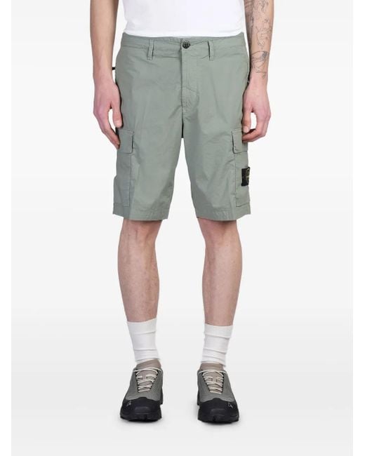 メンズ Stone Island コンパスバッジ ショートパンツ Gray