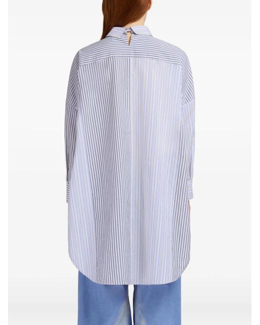 Marni Blue Striped Cotton Shirt