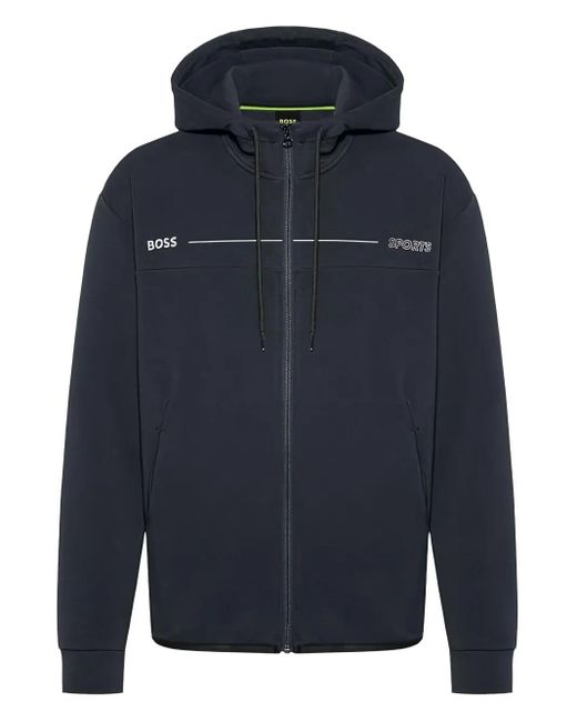 Boss Hoodie mit Logo-Print in Blue für Herren