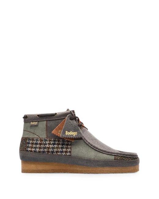 Clarks Brown Wallabee Boot Patchwork Desert Boots for men