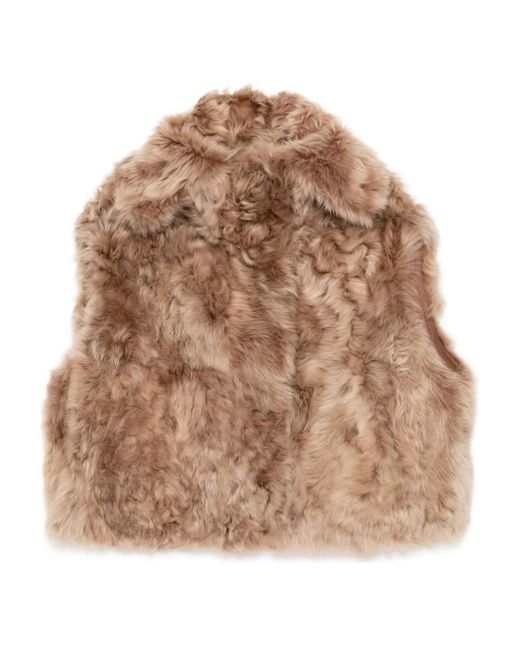 Giacca Con Cappuccio di Yves Salomon in Brown
