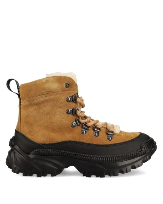 Bottes De Randonnée En Daim À Intérieur En Peau Lainée HUGO en coloris Brown