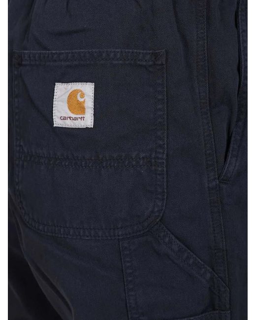 Carhartt Blue Flint Cotton-Twill Trousers for men