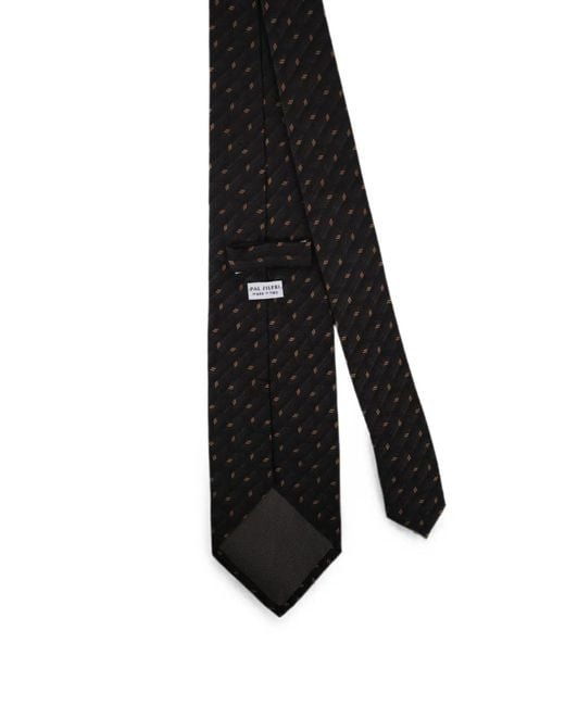 Pal Zileri White Geometric-Pattern Tie for men