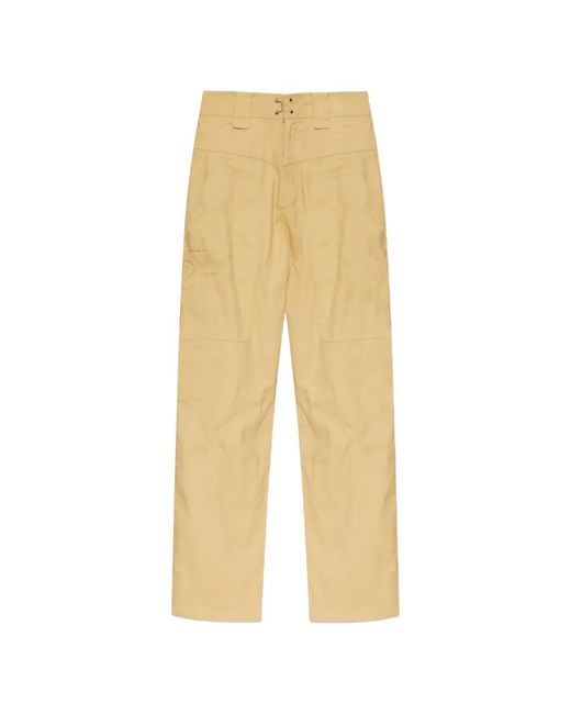 Isabel Marant Natural Rhil High-Waisted Trousers