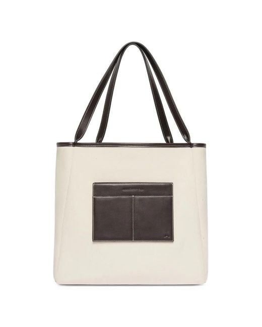 Manière De Voir White Dakota Reversible Leather & Suede Tote Bag for men