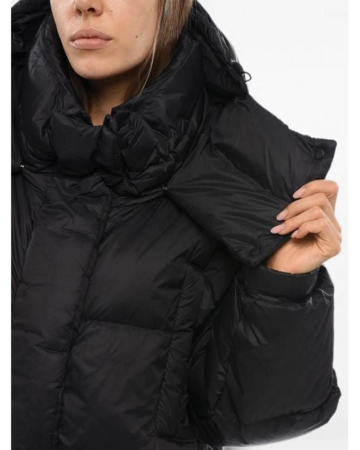 Bacon Black Quilted Hooded Puffer Coat