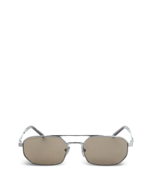 Prada Metallic Geometric-Frame Sunglasses
