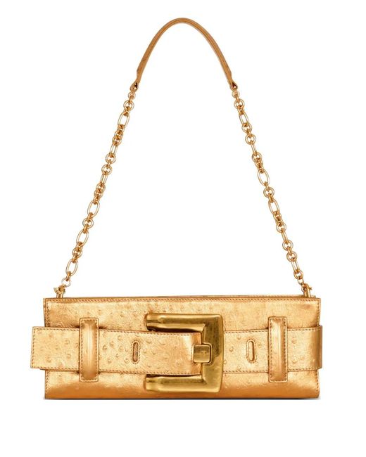 Bolso De Mano Anthem Con Cinturón Balmain de color Metallic