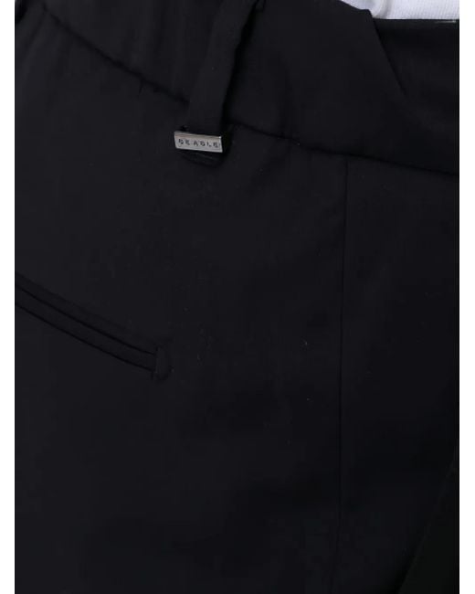 BE ABLE Black Riccardo Pleated-Front Trousers for men