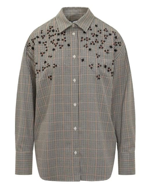 Camicia Con Ricamo di MSGM in Gray